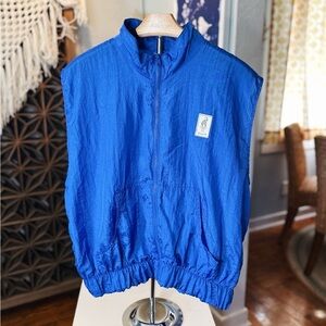 Hanes Her Way 1996 Atlanta Blue Windbreaker Vest